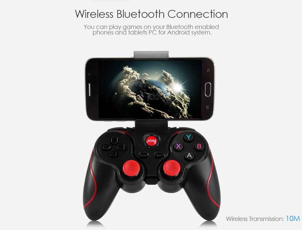 T3 Wireless Bluetooth 3.0 Gamepad Gaming Controller for Android System- Black T3 Wireless Bluetooth 3.0 Gamepad Gaming Controller for Android System- Black