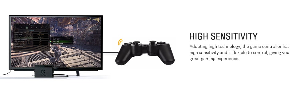 Wired USB Game Controller Joypad- Black Wired USB Game Controller Joypad- Black