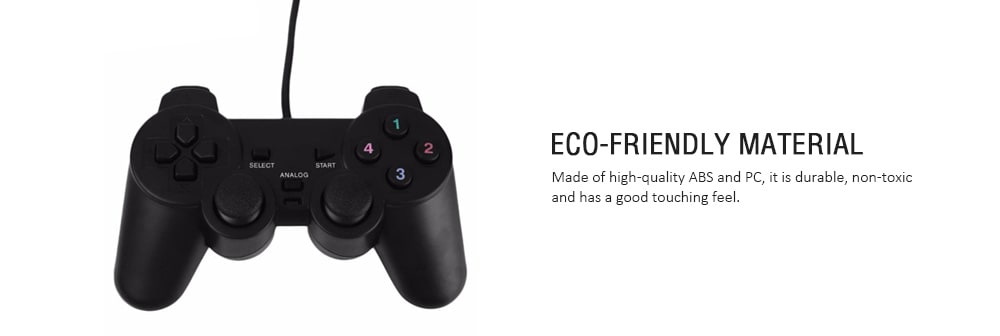 Wired USB Game Controller Joypad- Black Wired USB Game Controller Joypad- Black