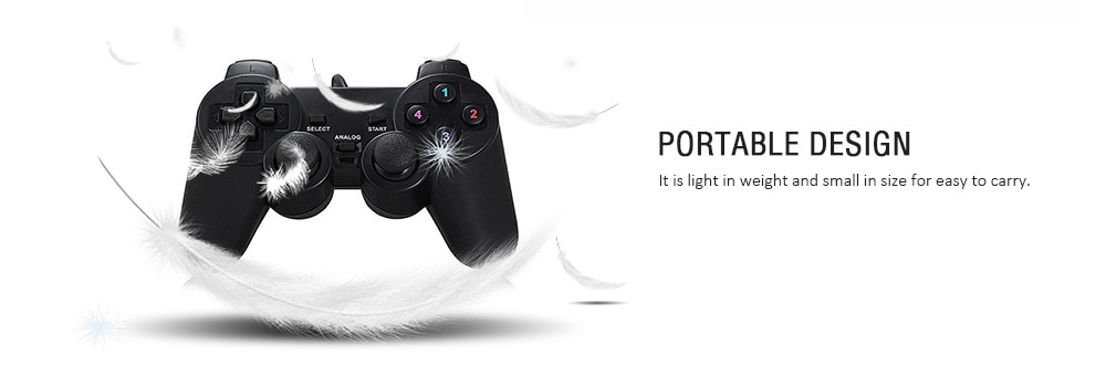 Wired USB Game Controller Joypad- Black Wired USB Game Controller Joypad- Black