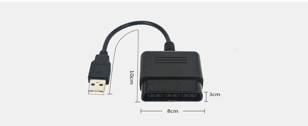 USB Adapter Converter for PS2 to PS3 Game Controller- Black USB Adapter Converter for PS2 to PS3 Game Controller- Black