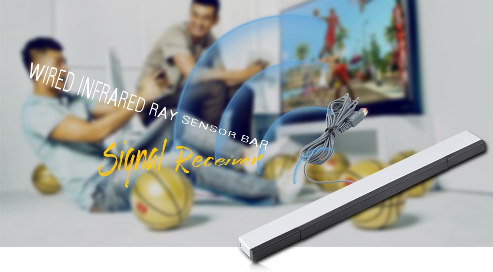 Replacement Wired Infrared Ray Sensor Bar Signal Receiver for Nintendo Wii Remote- Silver Replacement Wired Infrared Ray Sensor Bar Signal Receiver for Nintendo Wii Remote- Silver