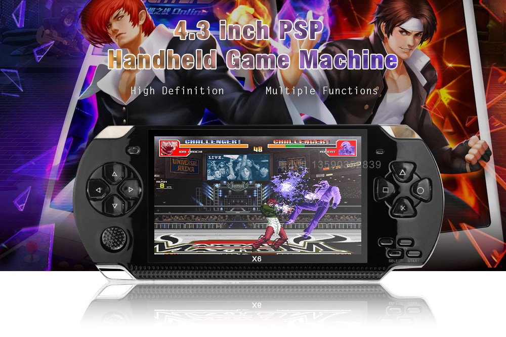 Portable PSP High Definition Handheld Game Machine 4.3 inch - Blue Portable PSP High Definition Handheld Game Machine 4.3 inch - Blue