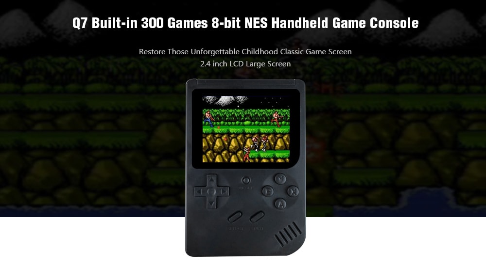 POWKIDDY Q7 Built-in 300 Games 8-bit NES Handheld Game Console- Black POWKIDDY Q7 Built-in 300 Games 8-bit NES Handheld Game Console- Black