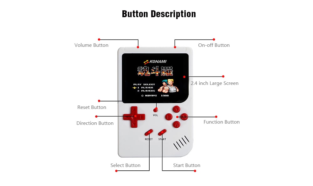POWKIDDY Q7 Built-in 300 Games 8-bit NES Handheld Game Console- Black POWKIDDY Q7 Built-in 300 Games 8-bit NES Handheld Game Console- Black