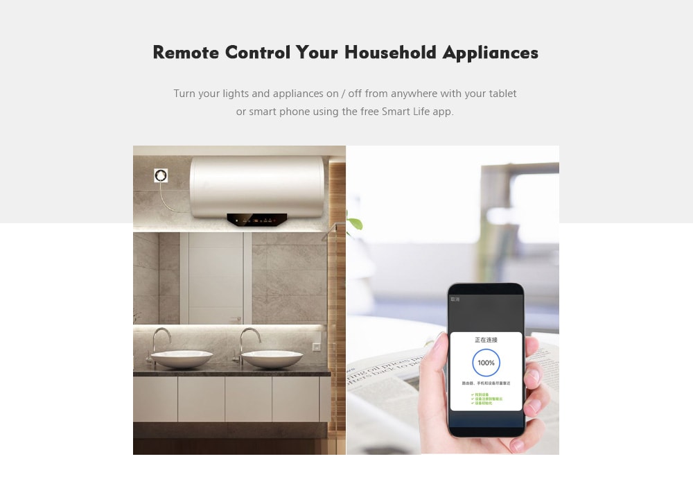 Wi-Fi Intelligent Socket Mini Wireless Remote Control Smart Plug Compatible with Amazon Alexa / Google Home / IFTTT- White Wi-Fi Intelligent Socket Mini Wireless Remote Control Smart Plug Compatible with Amazon Alexa / Google Home / IFTTT- White