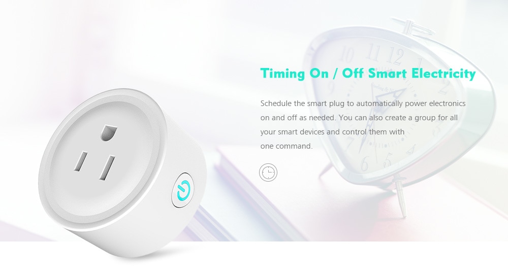 Wi-Fi Intelligent Socket Mini Wireless Remote Control Smart Plug Compatible with Amazon Alexa / Google Home / IFTTT- White Wi-Fi Intelligent Socket Mini Wireless Remote Control Smart Plug Compatible with Amazon Alexa / Google Home / IFTTT- White