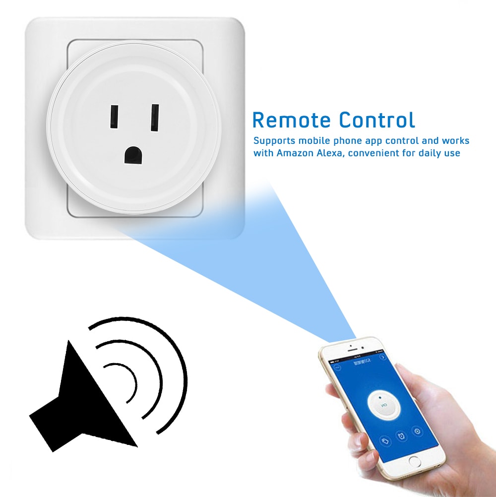 WiFi Smart Socket Remote Control Power Plug- White US Plug WiFi Smart Socket Remote Control Power Plug- White US Plug