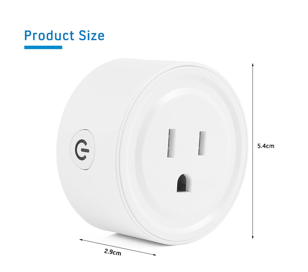 WiFi Smart Socket Remote Control Power Plug- White US Plug WiFi Smart Socket Remote Control Power Plug- White US Plug