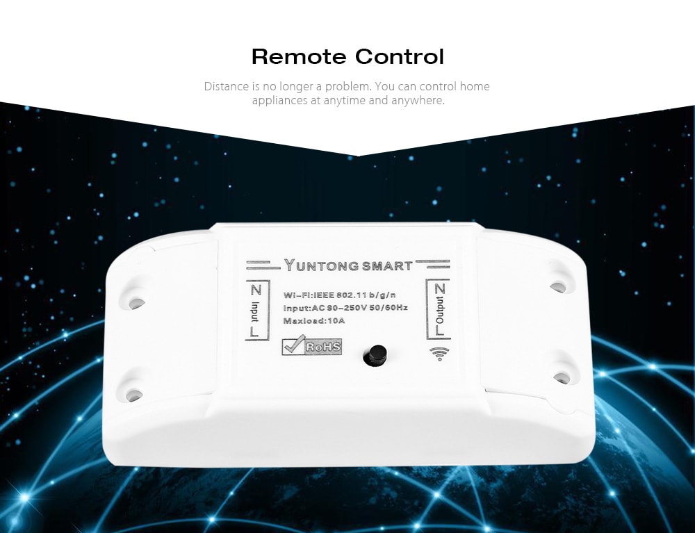 Smart WiFi Switch Wireless Universal Module Timer Via iOS Android Remote Control Works with Alexa Google Home - White Smart WiFi Switch Wireless Universal Module Timer Via iOS Android Remote Control Works with Alexa Google Home - White