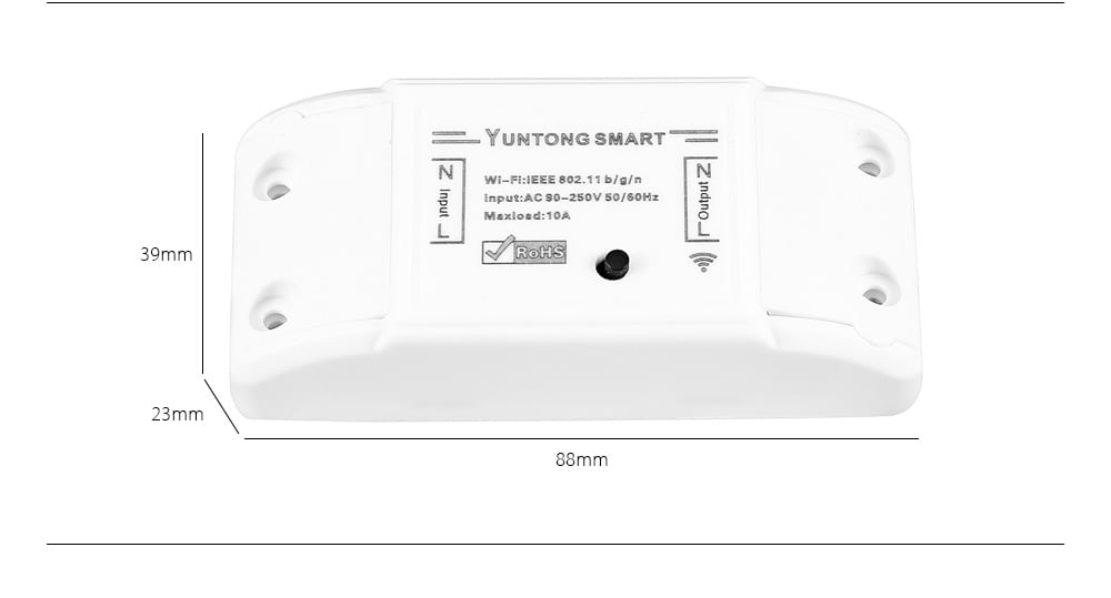 Smart WiFi Switch Wireless Universal Module Timer Via iOS Android Remote Control Works with Alexa Google Home - White Smart WiFi Switch Wireless Universal Module Timer Via iOS Android Remote Control Works with Alexa Google Home - White