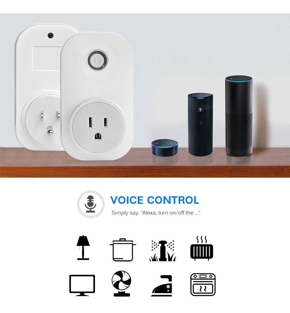 PS - 16 Timing Smart Switch Socket Wireless US WiFi Phone Remote Repeater AC Plug Outlet- White PS - 16 Timing Smart Switch Socket Wireless US WiFi Phone Remote Repeater AC Plug Outlet- White