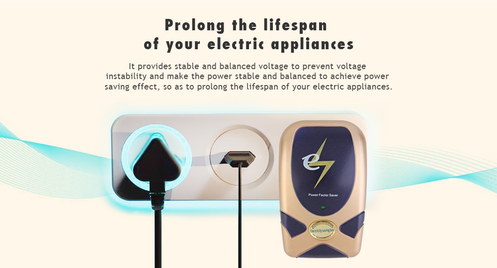 SD - 004 Stylish Home Use Power Factor Saver 90 - 240V- Champagne EU Plug SD - 004 Stylish Home Use Power Factor Saver 90 - 240V- Champagne EU Plug
