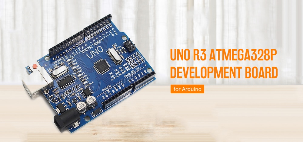 UNO R3 ATmega328P Development Board for Arduino- Blue UNO R3 ATmega328P Development Board for Arduino- Blue