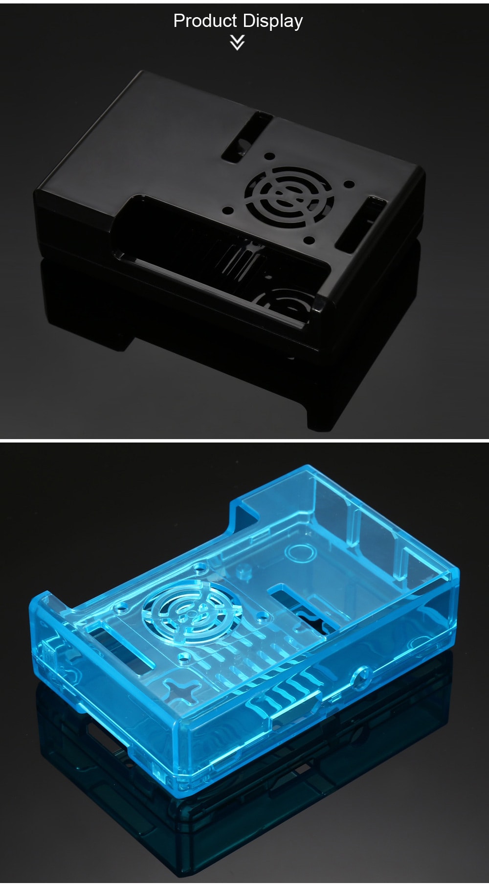 ABS Enclosure Case for Raspberry Pi 3B / 2B / B+- Black ABS Enclosure Case for Raspberry Pi 3B / 2B / B+- Black