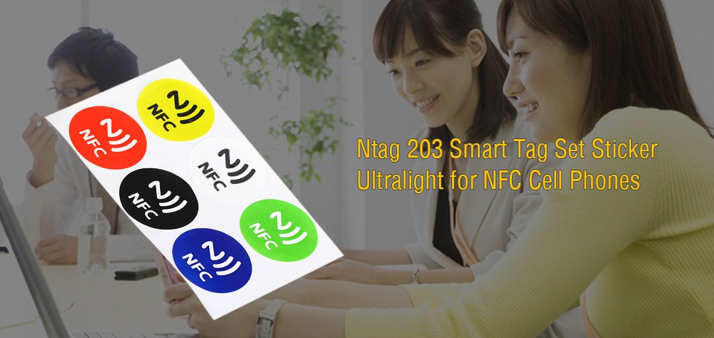 122806 Ntag 203 NFC Smart RFID Label for NFC Cell Phones 6PCS- Colormix 122806 Ntag 203 NFC Smart RFID Label for NFC Cell Phones 6PCS- Colormix