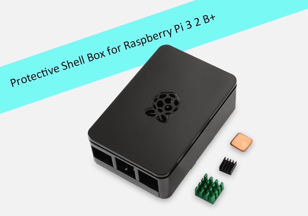 Raspberry Pi Protective Case Kit for Version 3 2 B+- Black Raspberry Pi Protective Case Kit for Version 3 2 B+- Black