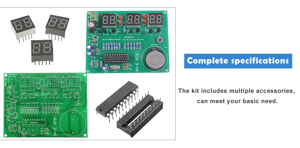 ZnDiy - BRY AT89C2051 DIY 6 Digital LED Electronic Clock Kit ( DC 6 - 12V )- Clover Green ZnDiy - BRY AT89C2051 DIY 6 Digital LED Electronic Clock Kit ( DC 6 - 12V )- Clover Green