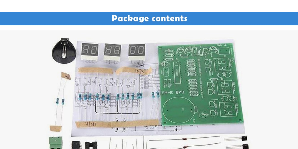 ZnDiy - BRY AT89C2051 DIY 6 Digital LED Electronic Clock Kit ( DC 6 - 12V )- Clover Green ZnDiy - BRY AT89C2051 DIY 6 Digital LED Electronic Clock Kit ( DC 6 - 12V )- Clover Green