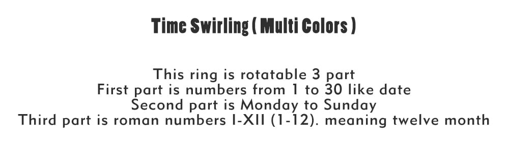 Stylish Titanium Ring of Time Swirling- Silver US 11 Stylish Titanium Ring of Time Swirling- Silver US 11