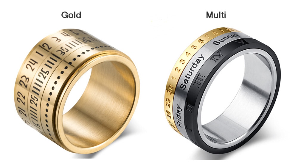 Stylish Titanium Ring of Time Swirling- Silver US 11 Stylish Titanium Ring of Time Swirling- Silver US 11