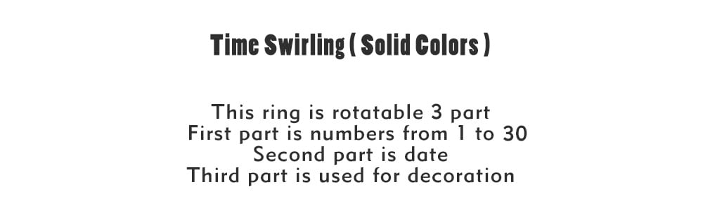 Stylish Titanium Ring of Time Swirling- Black US 11 Stylish Titanium Ring of Time Swirling- Black US 11