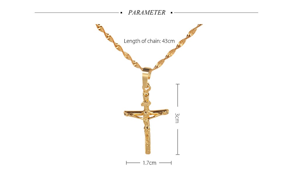 Stylish 24K Plated Gold Color Christian Cross Twisted Singapore Chain Necklace for Men- Golden Stylish 24K Plated Gold Color Christian Cross Twisted Singapore Chain Necklace for Men- Golden