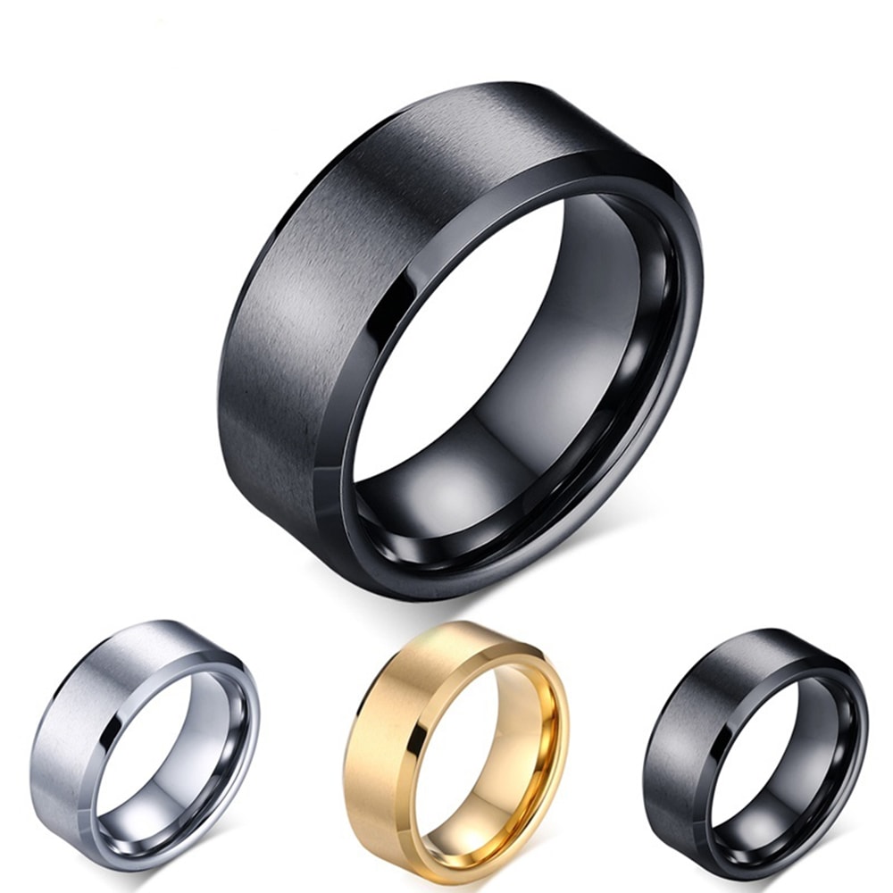 Women for Men Fashionable Stainless Steel Matte Ring Jewelry Gift- Gold US 6 Women for Men Fashionable Stainless Steel Matte Ring Jewelry Gift- Gold US 6