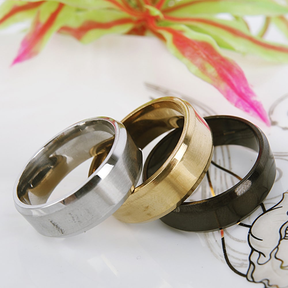 Women for Men Fashionable Stainless Steel Matte Ring Jewelry Gift- Gold US 6 Women for Men Fashionable Stainless Steel Matte Ring Jewelry Gift- Gold US 6