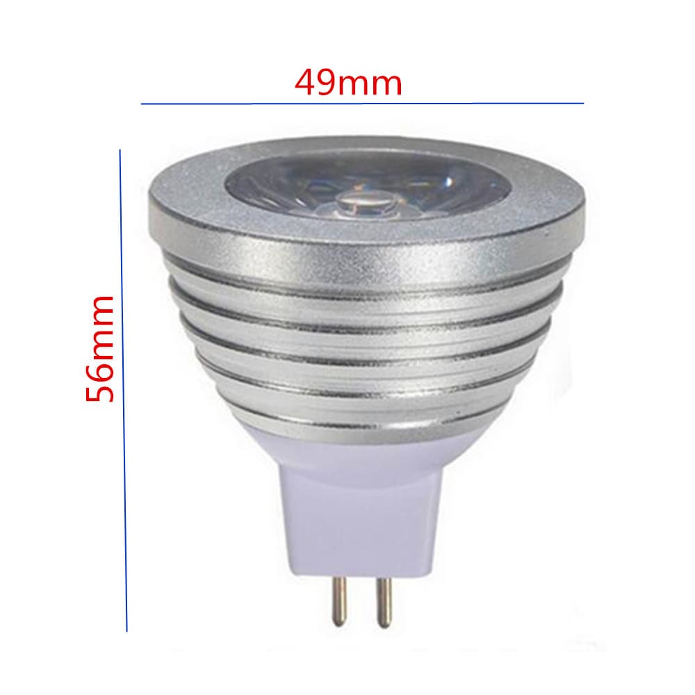 OMTO MR16 3W RGB Color Changing Spotlight with IR Remote Control Mood Ambiance Lighting 16 Color Dimmable 12V - RGB OMTO MR16 3W RGB Color Changing Spotlight with IR Remote Control Mood Ambiance Lighting 16 Color Dimmable 12V - RGB