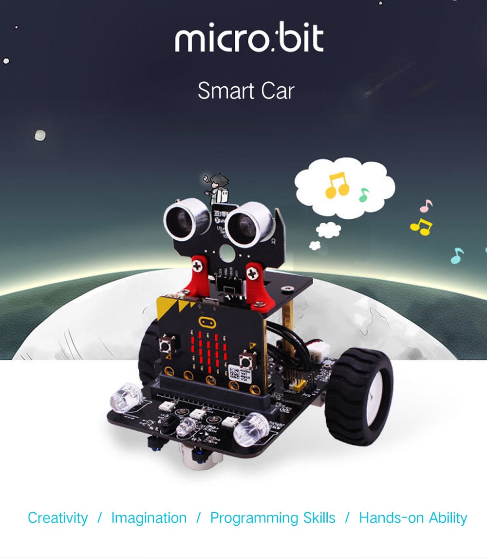 Yahboom Smart Robot Car Kit for Kids BBC Programmable DIY Toys Scientific STEM Education- Black Yahboom Smart Robot Car Kit for Kids BBC Programmable DIY Toys Scientific STEM Education- Black