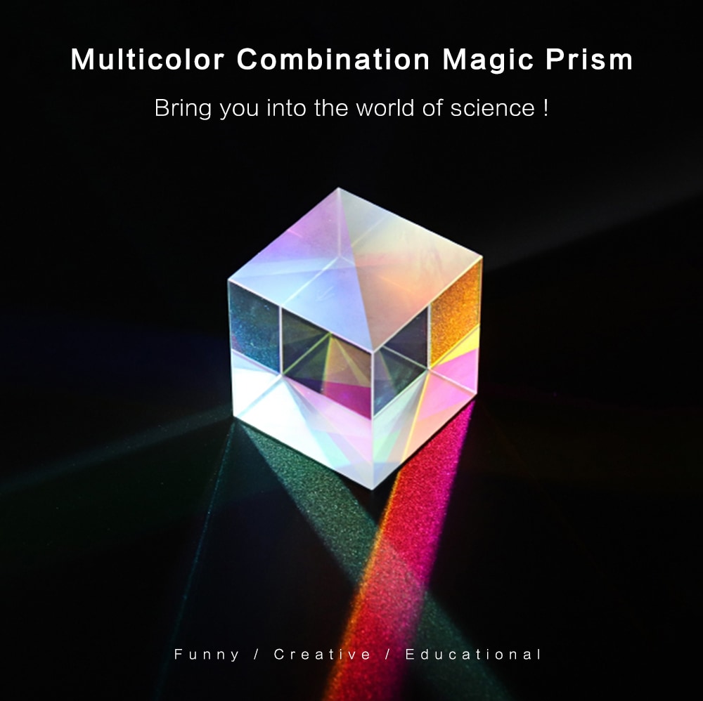 Optical Cube Prism Beam Combination Toy 18mm x 18mm 1pc- Transparent Optical Cube Prism Beam Combination Toy 18mm x 18mm 1pc- Transparent