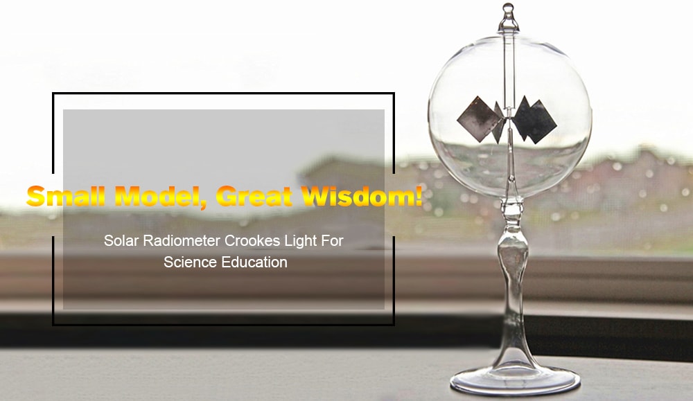 Solar Power Crookes Radiometer Model Educational Equipment for Kids- Transparent Solar Power Crookes Radiometer Model Educational Equipment for Kids- Transparent