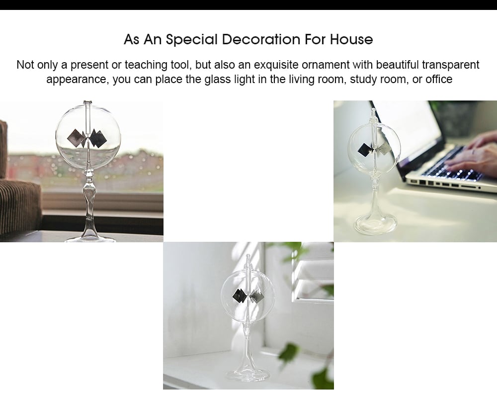 Solar Power Crookes Radiometer Model Educational Equipment for Kids- Transparent Solar Power Crookes Radiometer Model Educational Equipment for Kids- Transparent