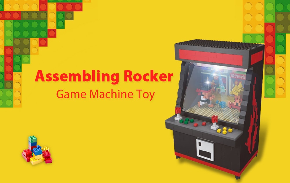 Puzzle Assembling Rocker Game Machine Assembling Building Blocks 1560pcs- Black Puzzle Assembling Rocker Game Machine Assembling Building Blocks 1560pcs- Black