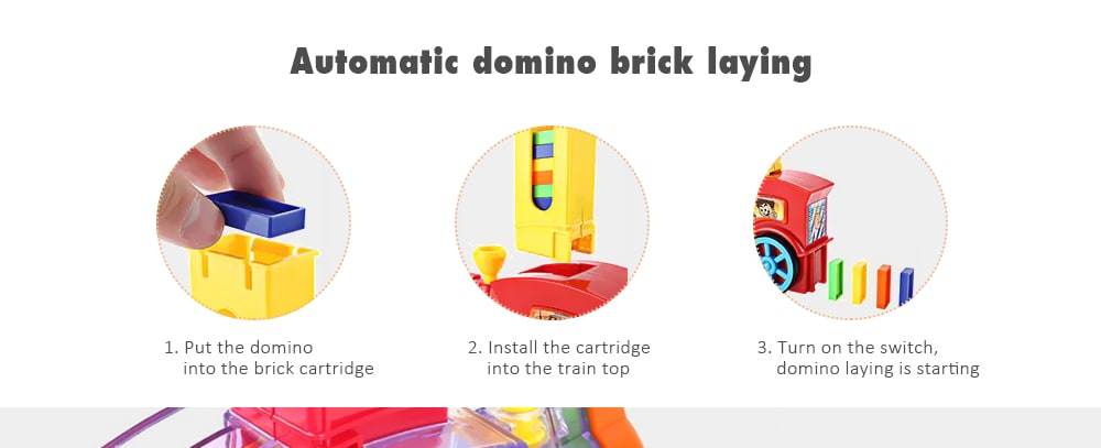 Dominoes Block Train Toy- Multi Dominoes Block Train Toy- Multi