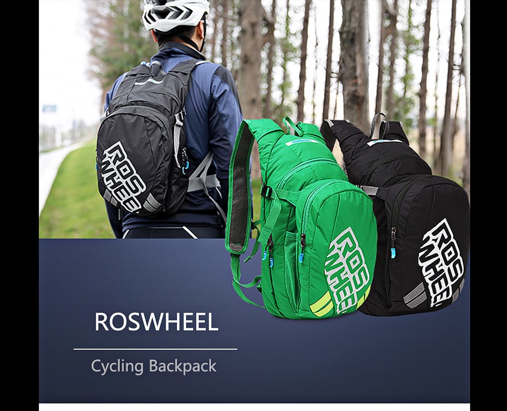 ROSWHEEL 151367 Tear-resistant Nylon 8L Cycling Backpack Water Bladder Bag- Black ROSWHEEL 151367 Tear-resistant Nylon 8L Cycling Backpack Water Bladder Bag- Black