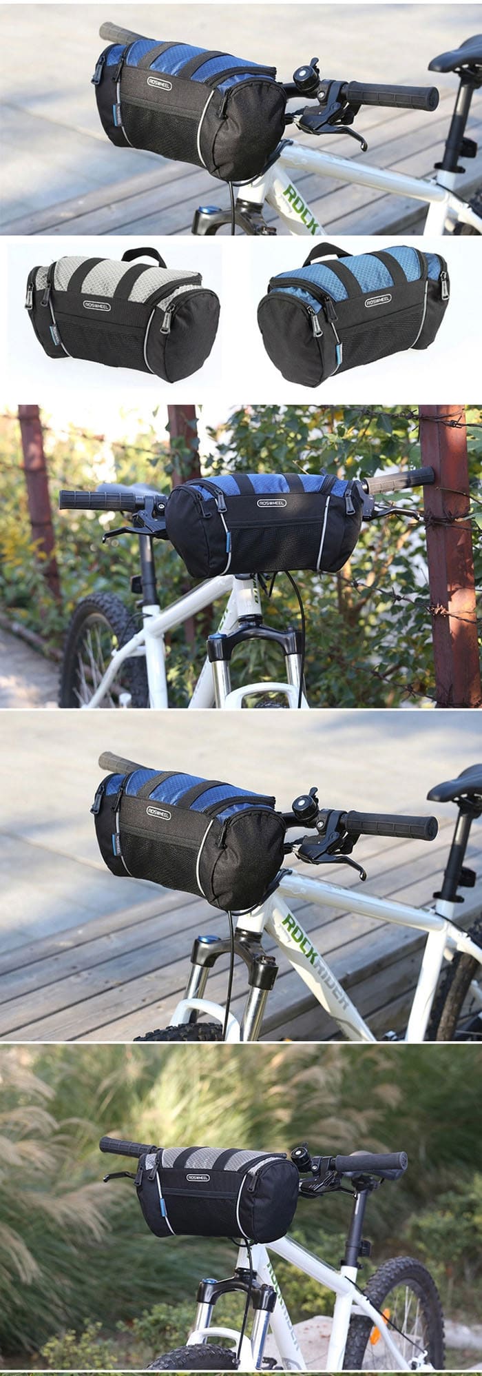 Roswheel 5L Bike Handlebar Bag Bicycle Front Tube Pocket Shoulder Pack Riding Cycling Supplies- Blue Roswheel 5L Bike Handlebar Bag Bicycle Front Tube Pocket Shoulder Pack Riding Cycling Supplies- Blue