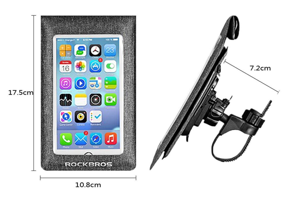 ROCKBROS Waterproof Touch Screen Mobile Phone Storage Bag for Bicycle Cycling- Gray ROCKBROS Waterproof Touch Screen Mobile Phone Storage Bag for Bicycle Cycling- Gray