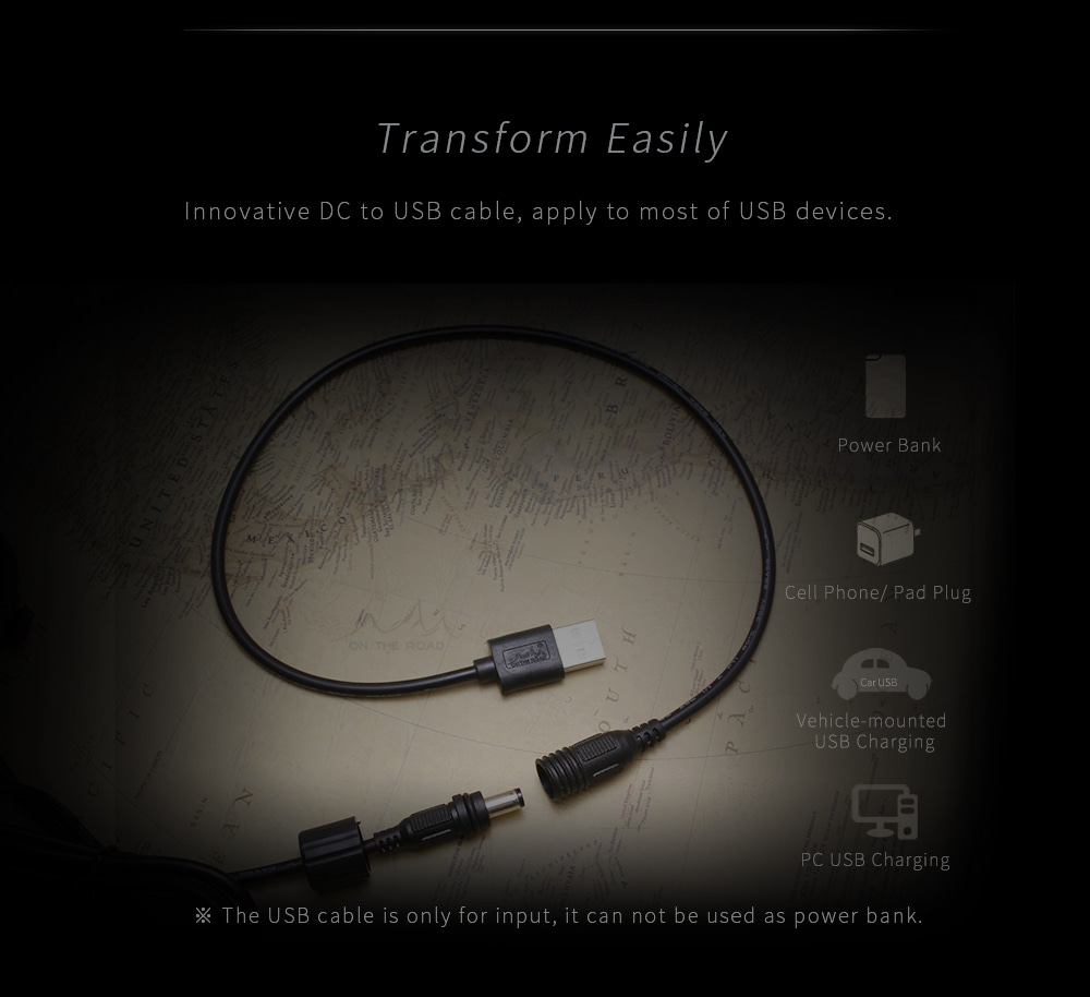 ON THE ROAD MX3-BL (With Line Switch) USB LED Bike Lamp With Battery Pack- Black US Plug + External Battery ON THE ROAD MX3-BL (With Line Switch) USB LED Bike Lamp With Battery Pack- Black US Plug + External Battery