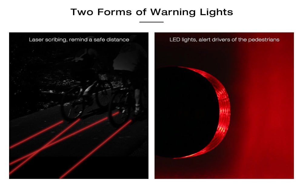 Laser Bicycle Tail Light LED Warning Flash Riding Equipment- Red with Black Laser Bicycle Tail Light LED Warning Flash Riding Equipment- Red with Black