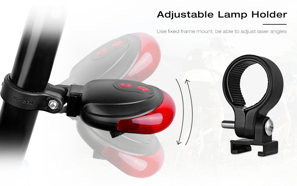 Laser Bicycle Tail Light LED Warning Flash Riding Equipment- Red with Black Laser Bicycle Tail Light LED Warning Flash Riding Equipment- Red with Black