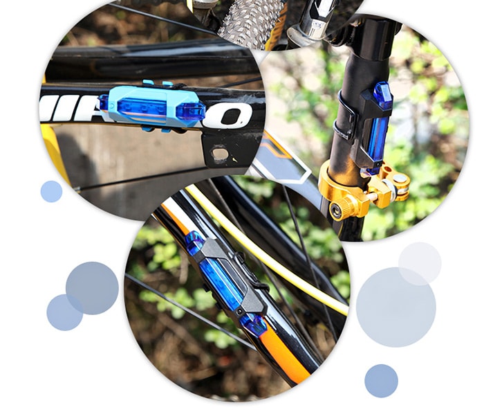 Portable LED USB Rechargeable Cycling Bike Tail Light- White Portable LED USB Rechargeable Cycling Bike Tail Light- White