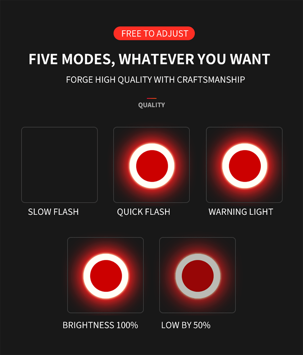 Utorch USB Charging Mountain Bike Night Riding Creative Taillight- White Heart Utorch USB Charging Mountain Bike Night Riding Creative Taillight- White Heart