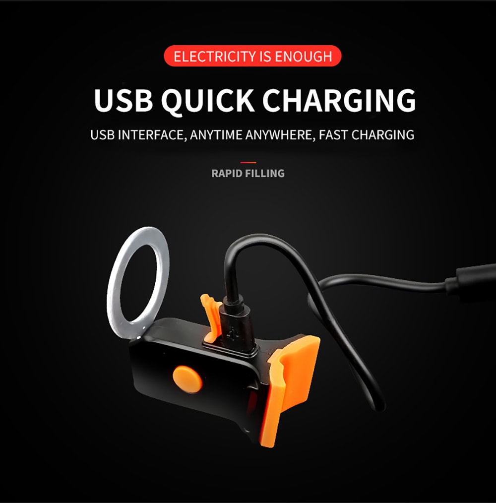 Utorch USB Charging Mountain Bike Night Riding Creative Taillight- White Heart Utorch USB Charging Mountain Bike Night Riding Creative Taillight- White Heart