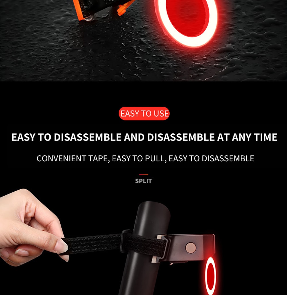 Utorch USB Charging Mountain Bike Night Riding Creative Taillight- White Heart Utorch USB Charging Mountain Bike Night Riding Creative Taillight- White Heart