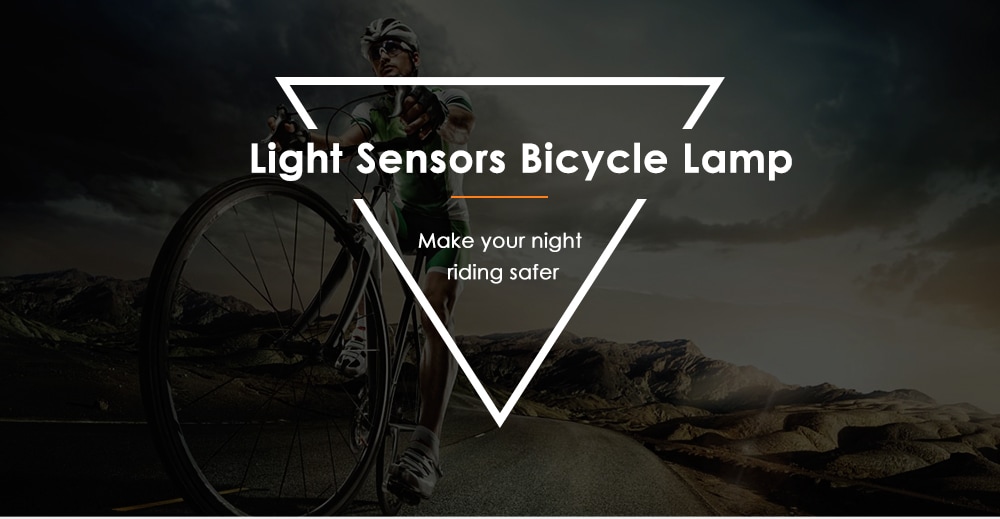 USB Rechargeable Bike Light Set Water Resistance Splash-proof Ultra Bright 400 Lumens Sensor Bicycle Lamp - Black USB Rechargeable Bike Light Set Water Resistance Splash-proof Ultra Bright 400 Lumens Sensor Bicycle Lamp - Black