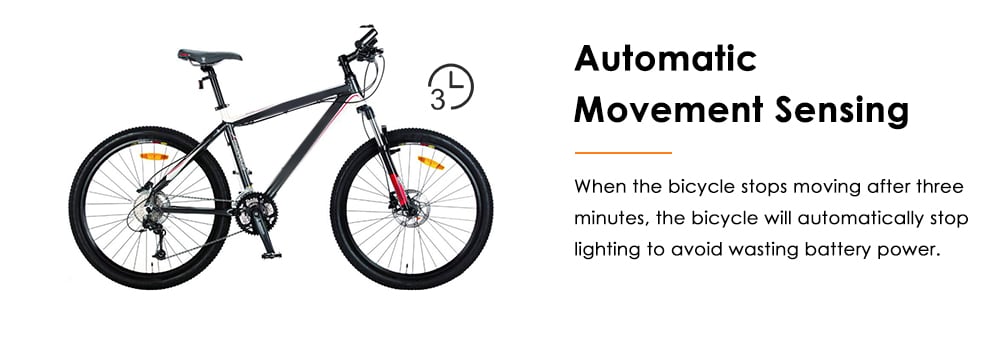 USB Rechargeable Bike Light Set Water Resistance Splash-proof Ultra Bright 400 Lumens Sensor Bicycle Lamp - Black USB Rechargeable Bike Light Set Water Resistance Splash-proof Ultra Bright 400 Lumens Sensor Bicycle Lamp - Black
