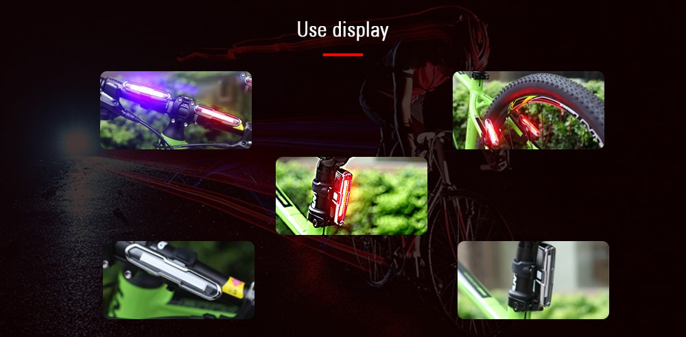 Utorch DT - 7505 Multifunctional Outdoor USB Charging Waterproof Bike Warning Light- Black Utorch DT - 7505 Multifunctional Outdoor USB Charging Waterproof Bike Warning Light- Black