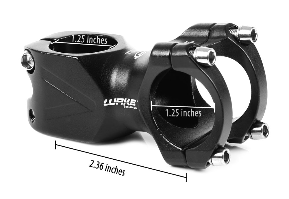 WAKE 31.8MM Cycling Bike Bicycle MTB High-strength Aluminum Alloy Handlebar Stem- Black 31.8 x 60MM WAKE 31.8MM Cycling Bike Bicycle MTB High-strength Aluminum Alloy Handlebar Stem- Black 31.8 x 60MM